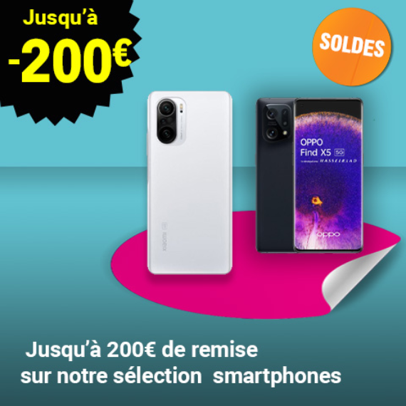 Jusqu'à 200€ de remise sur notre smartphones