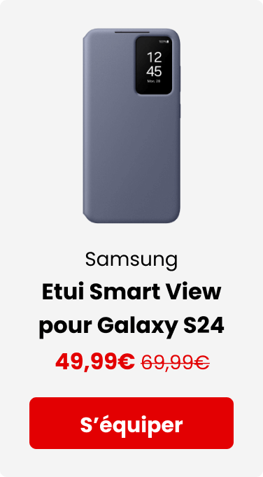 Etui Smart View violet pour Samsung Galaxy S24